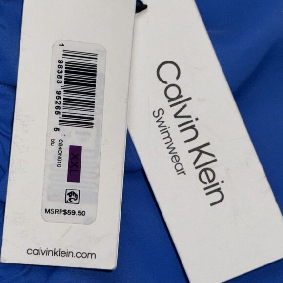 Calvin Klein Swim Trunks Board Shorts Core Euro 5″ Blue Pool Mens Size XXL New - Picture 6 of 7